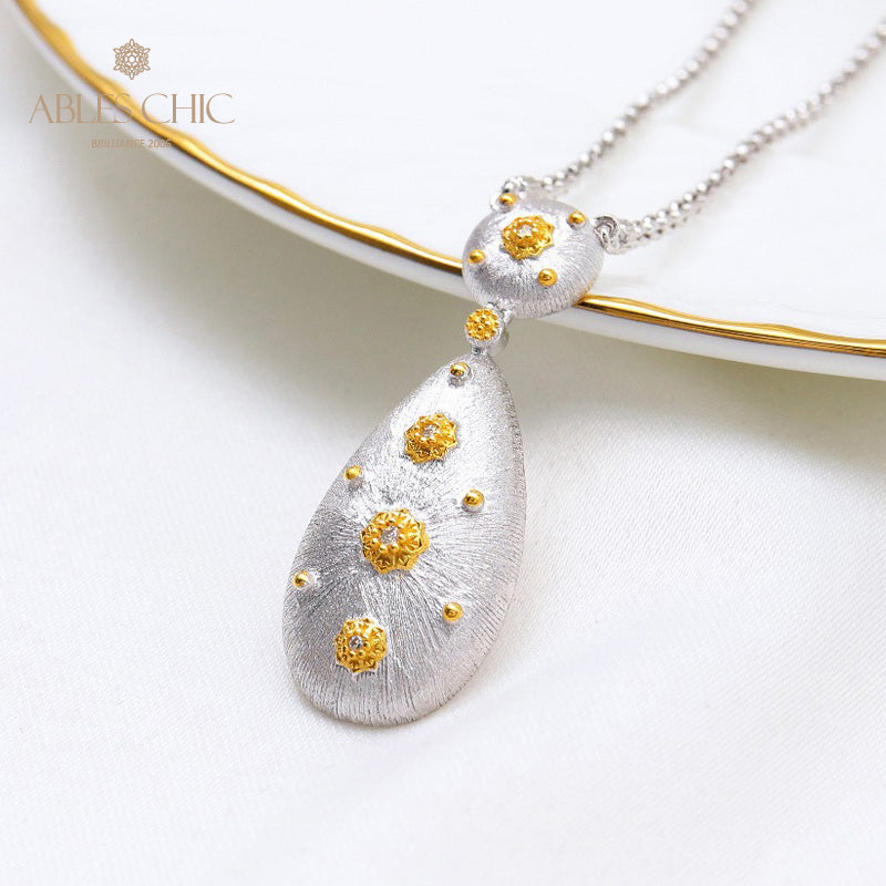 Seidige Tropfen-Blumenkette 5024