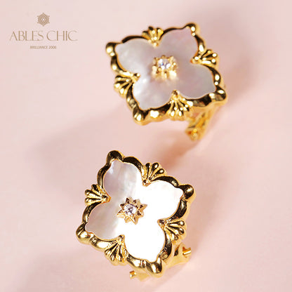 Kleeblatt Stern Blumen Ohrringe 5035