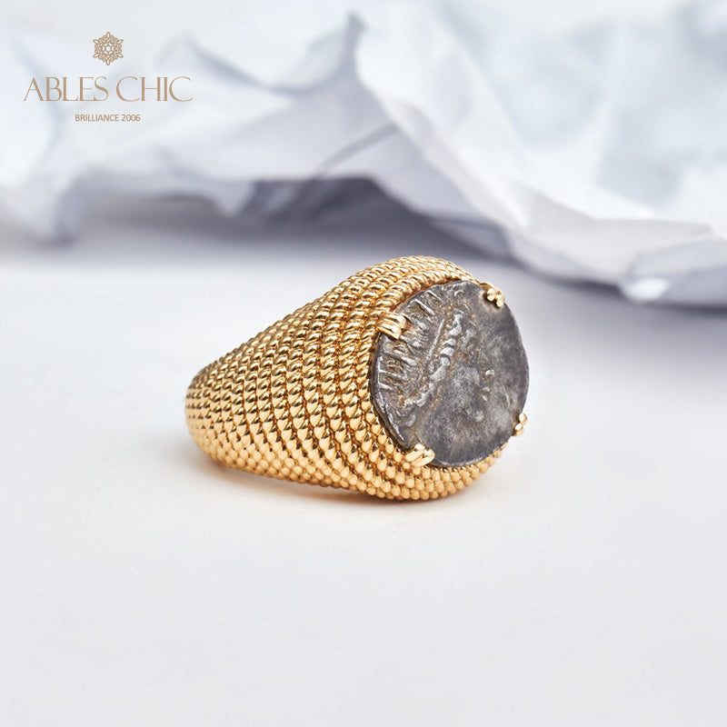 Byzantinischer Ring mit Helios-Münze