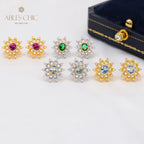 Florale Sternohrringe 5627