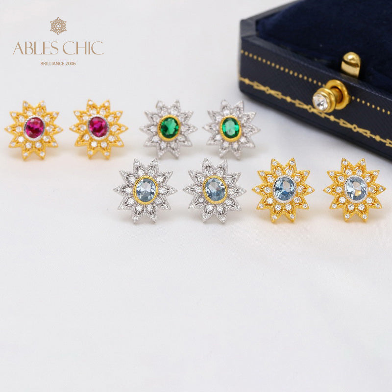 Florale Sternohrringe 5627