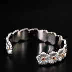 Rubin-Gänseblümchen-Blumenarmband 6137