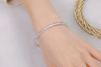 Stoffarmband mit Zirkonia-Sternen 5639