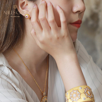 Dome Star Floral Ohrringe 5091