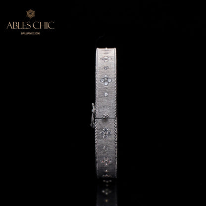 Stoffklee-Armband mit Sternenzirkon 5776