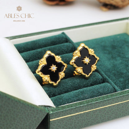 Kleeblatt Stern Blumen Ohrringe 5035