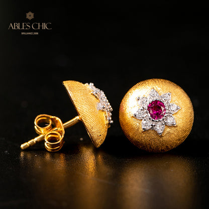 Dome Star Floral Ohrringe 5091