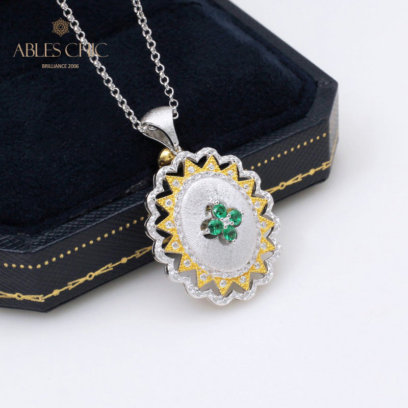 Seidiger Blumen-Edelstein-Anhänger 5419