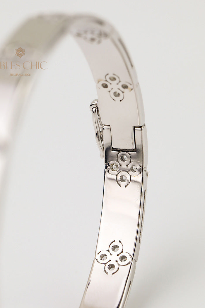 Hochglanzpoliertes Kleeblatt-Armband 203707