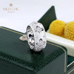 Seidiger CZ-Kleeblatt-Blumenring 5571