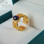 Saphir-Kleeblatt-Blumenring 5994