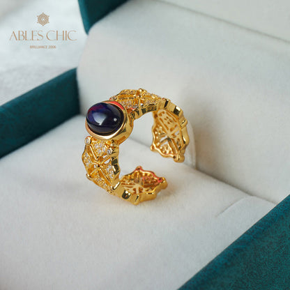 Saphir-Kleeblatt-Blumenring 5994