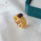 Saphir-Kleeblatt-Blumenring 5994