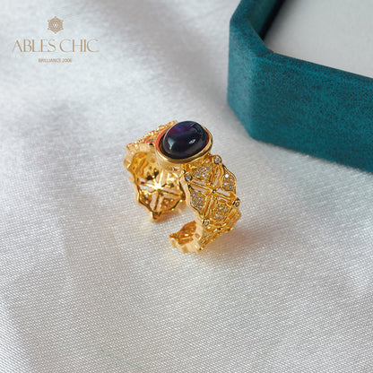 Saphir-Kleeblatt-Blumenring 5994