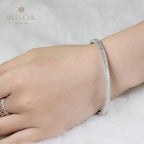 Gebürstetes ovales Scharnierarmband 5344