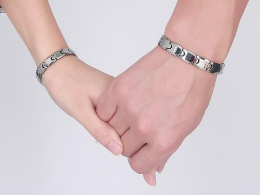 White Tungsten Bio Therapy Tennis Bracelet Energy For Him Her Couples Wholesale - Ables Mall