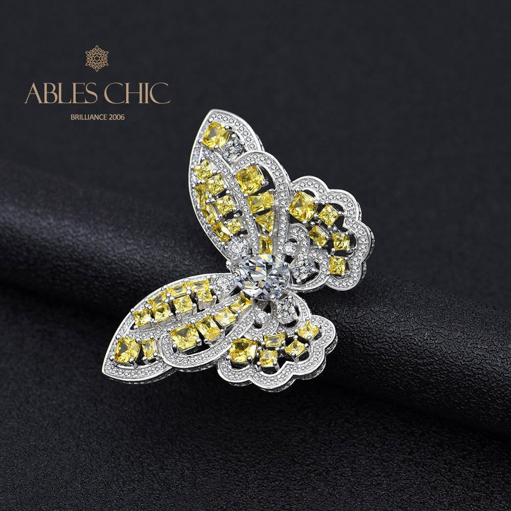Citrin Schmetterling Statement Ring R1115