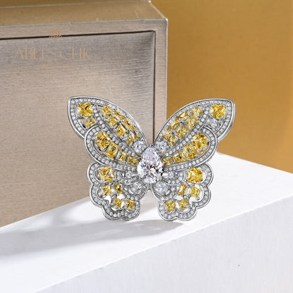 Citrin Schmetterling Statement Ring R1115
