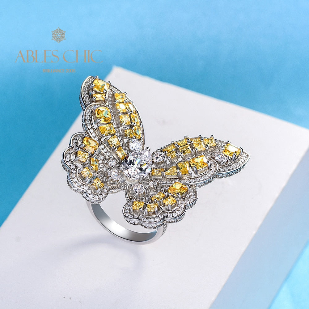 Citrin Schmetterling Statement Ring R1115