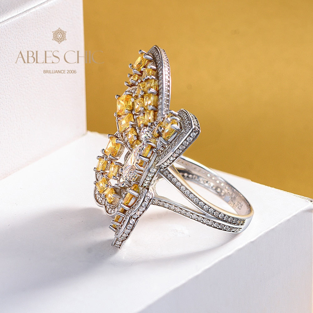 Citrin Schmetterling Statement Ring R1115