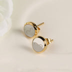 Gold Tungsten Carbide Stud Mustache Earrings Plated Wholesale - Ables Mall