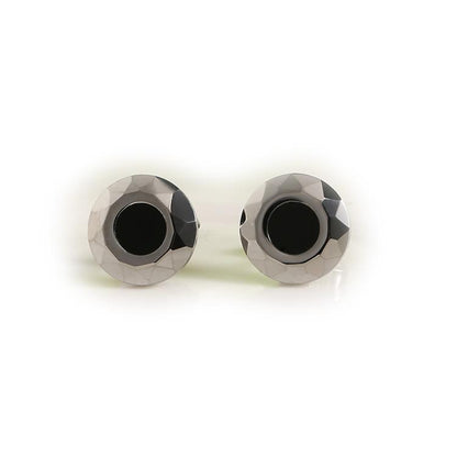 White Tungsten Carbide Faceted Evil Eye Stud Earrings Wholesale - Ables Mall