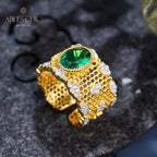 Spitzen-Blumenring mit Wabenmuster 6069