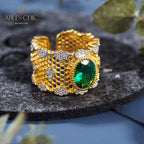 Spitzen-Blumenring mit Wabenmuster 6069