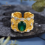 Spitzen-Blumenring mit Wabenmuster 6069