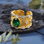 Spitzen-Blumenring mit Wabenmuster 6069