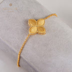 Seidiges Kleeblatt-Blumenarmband 6128