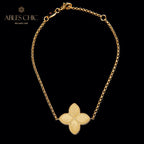Seidiges Kleeblatt-Blumenarmband 6128