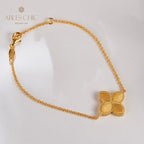 Seidiges Kleeblatt-Blumenarmband 6128