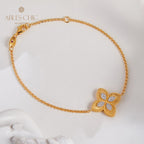 Stoffelement Kleeblatt Armband 6127