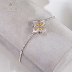 Stoffelement Kleeblatt Armband 6127