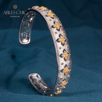Stoffelement Kleeblatt Armband 6036