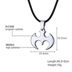 White Tungsten Vampire Bat Pendant Gothic Ghost Halloween Charm Necklace For Men Women Wholesale - Ables Mall