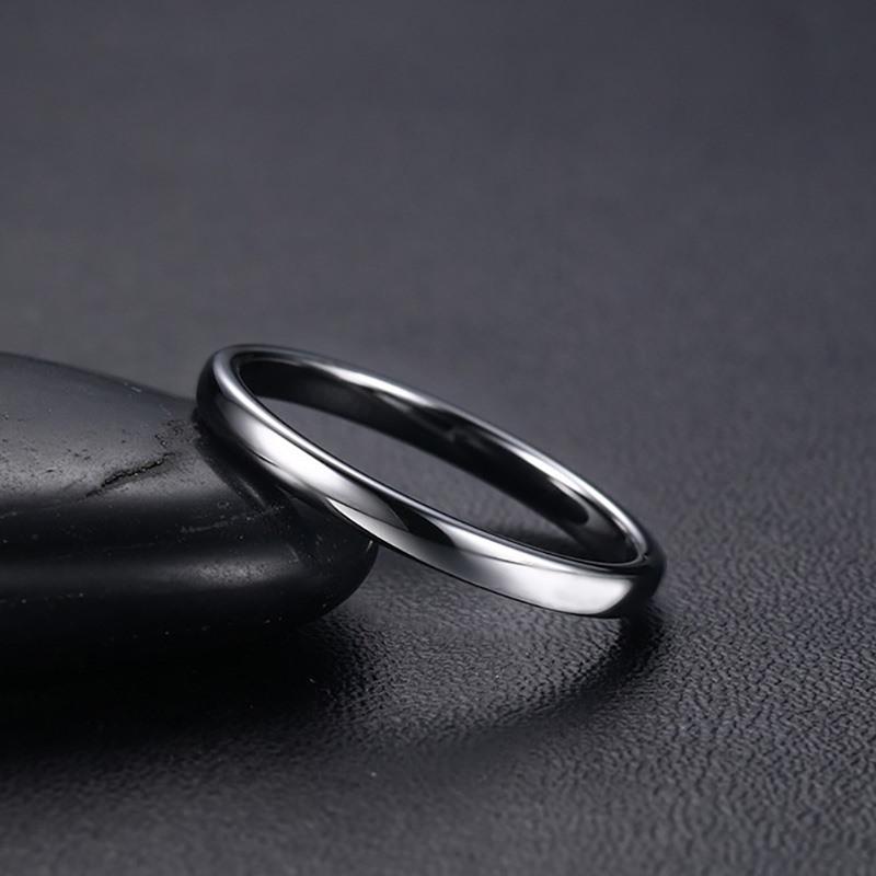 High Polished Tungsten Wedding Band Classic Engagement Ring Wholesale 2mm - Ables Mall