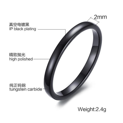 High Polished Tungsten Wedding Band Classic Engagement Ring Wholesale 2mm - Ables Mall