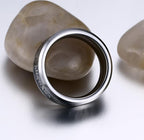 White Tungsten Ring For Couple Pattern Inlay Band Wholesale 6mm 8mm - Ables Mall