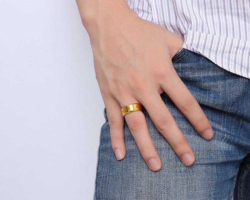 White Tungsten Brushed Center Engagement Band Flat Ring Wholesale 8mm - Ables Mall
