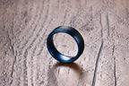 Black And Blue Tungsten Engagement Band Solid Mens Ring Wholesale 8mm - Ables Mall
