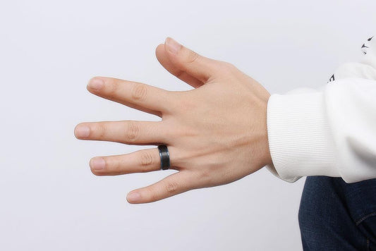 Black And Blue Tungsten Engagement Band Solid Mens Ring Wholesale 8mm - Ables Mall