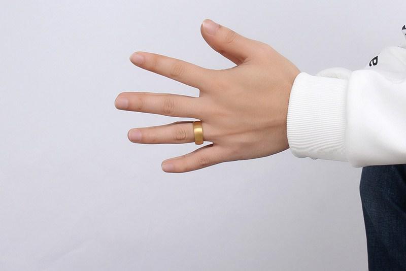 Gold Blue Tungsten Engagement Band Dome Men's Ring Wholesale Plated 8mm - Ables Mall