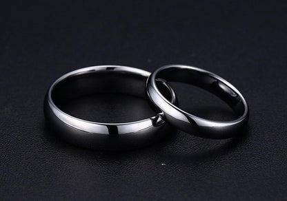 Classic Domed Gold Tungsten Engagement Band Couple Ring Wholesale Plated 4mm 6mm - Ables Mall