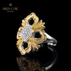 Kultiger Kleeblatt-Filigranring 6051