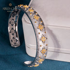 Stoffelement Kleeblatt Armband 6036