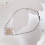 Stoffelement Kleeblatt Armband 6127