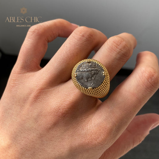 Byzantinischer Ring mit Helios-Münze