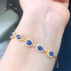 Natürliches Saphir-Kettenarmband 5850